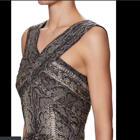 NEW‎ The Kooples Python Print Crisscross Sheath Dress [SZ 40 ] - Picture 2 of 11